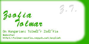 zsofia tolmar business card